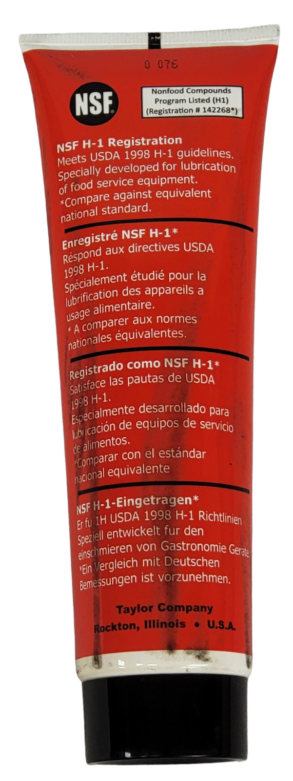 (x3 – 4 oz Tube) Taylor 048232 High Performance Soft Serve Red Lubricant Tube