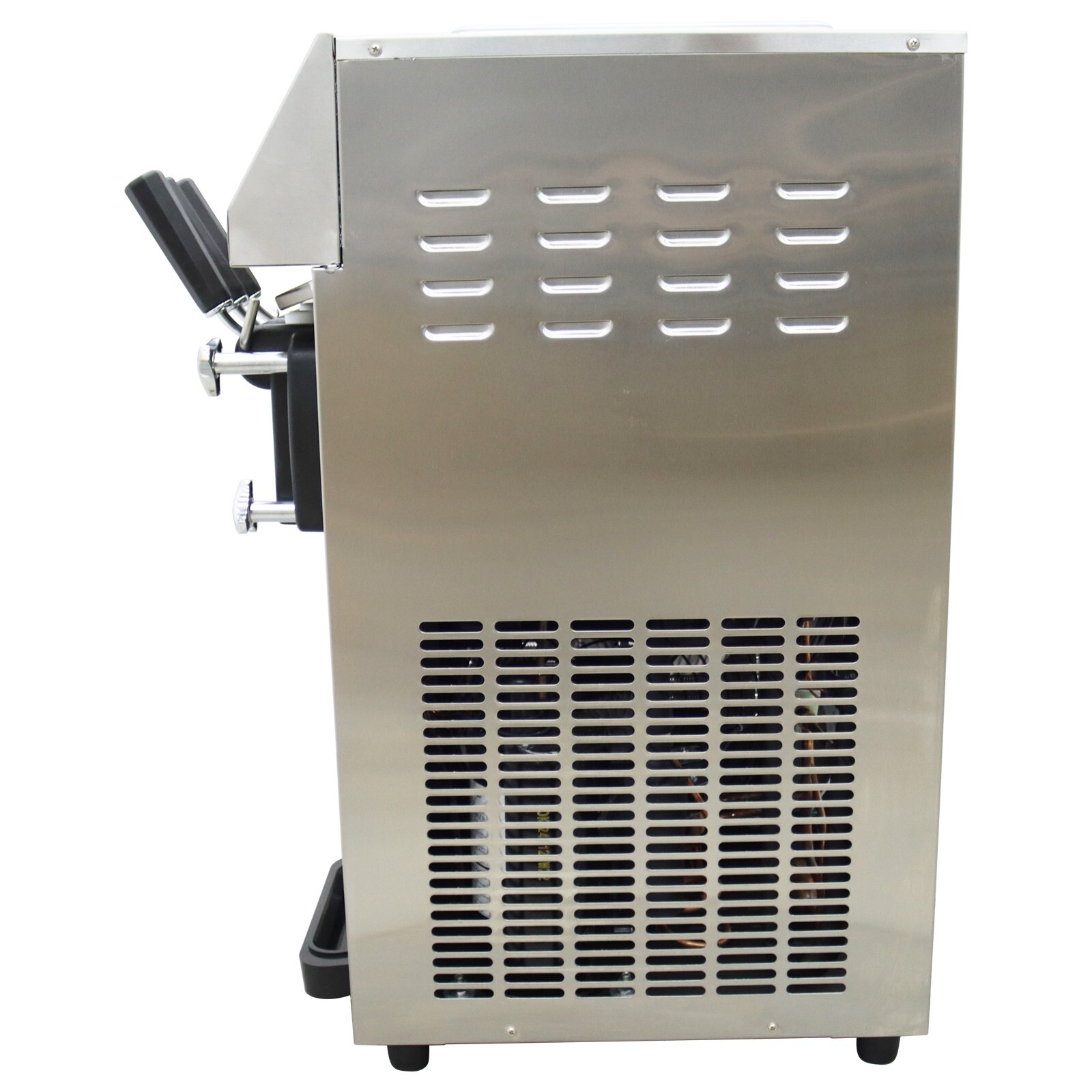 110V Tabletop 3 Flavors Soft Serve Ice Cream Maker Pre-cooling Double Cylinders