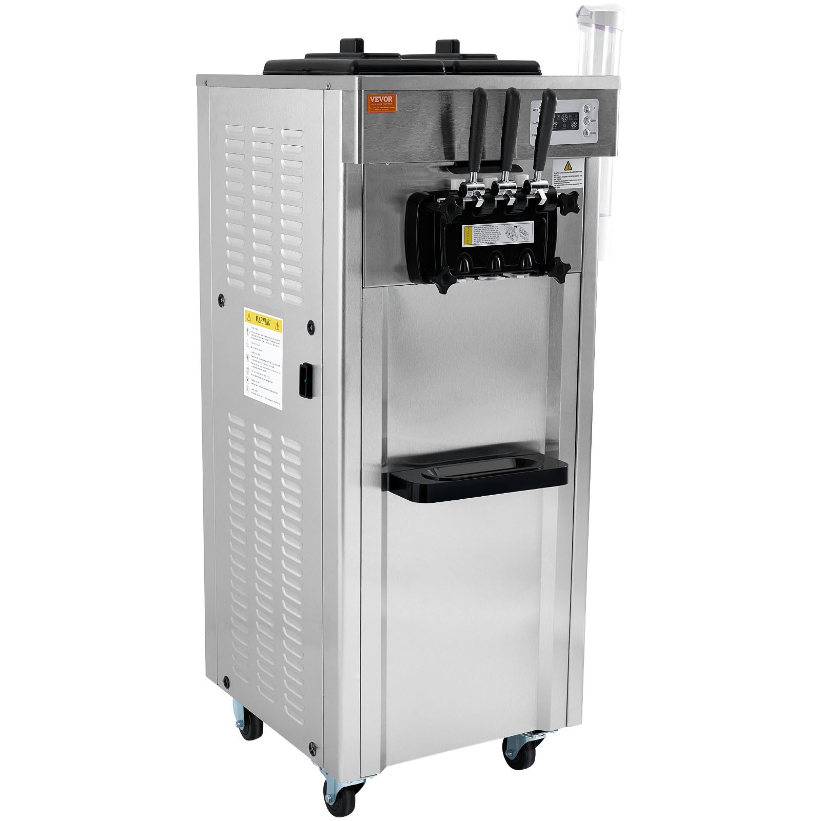 VEVOR Commercial Soft Serve Ice Cream Machine Maker 21-31 L/H Yield 3-Flavor