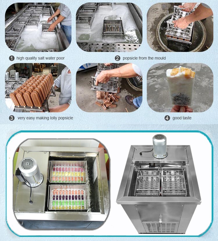 Kolice Commercial Double Mold set ice pop Machine,ice popsicles Making Machine