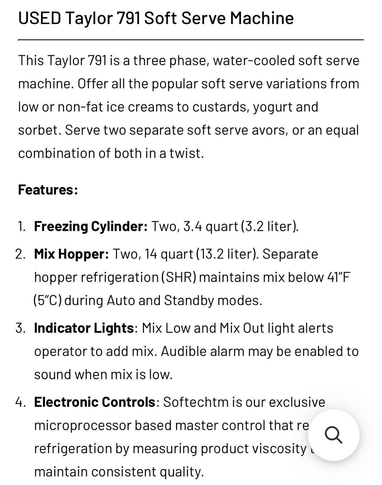 Taylor 794-33 Twin Twist Soft Serve Ice Cream Maker