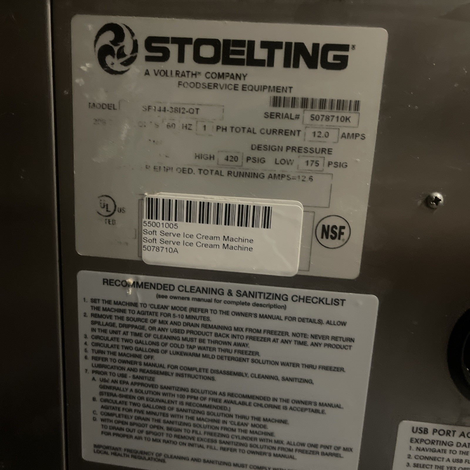 Stoelting F144 Soft Serve Frozen Yogurt Ice Cream Machines. All Parts Included