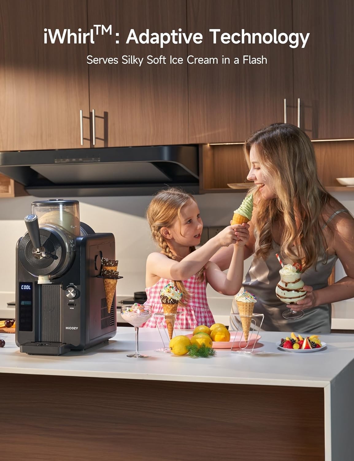 F3 Slushie Machine & Soft Serve Ice Cream Machine, No Ice Needed, Self-Cleani…
