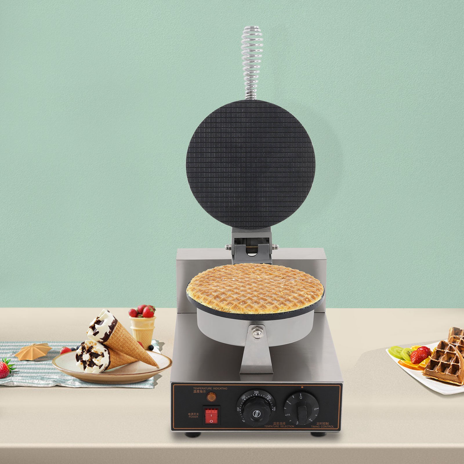 Ice Cream Cone Machine Electric Egg Roll Commercial Mold Ice Cream Cone Maker