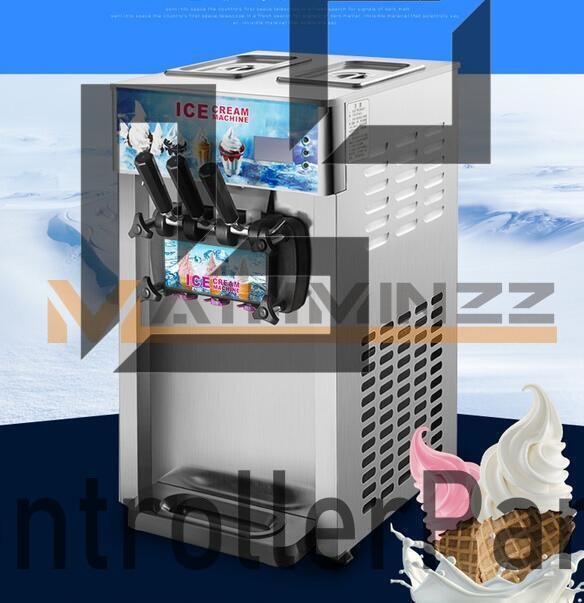 1PC 3 Flavor Commercial Frozen Ice Cream Cones Machine Soft Ice Cream Machine