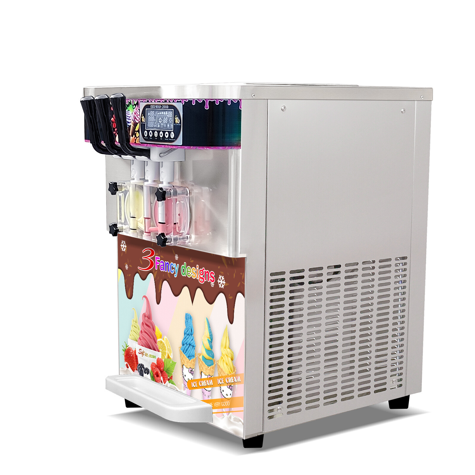 Kolice ETL Commercial Countertop 2+1 mixed flavors Soft Serve Ice Cream Machine