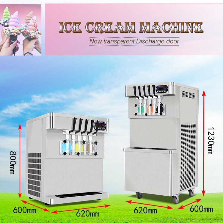 Kolice Commercial 5 flavors soft ice cream maker Soft serve ice cream machine