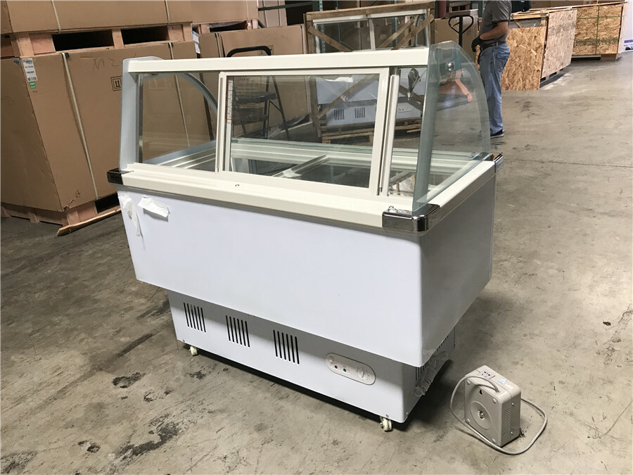 NEW Freezer Case Ice Cream Showcase For Ice Pops Popsicles 53″ x 28″ x 50″