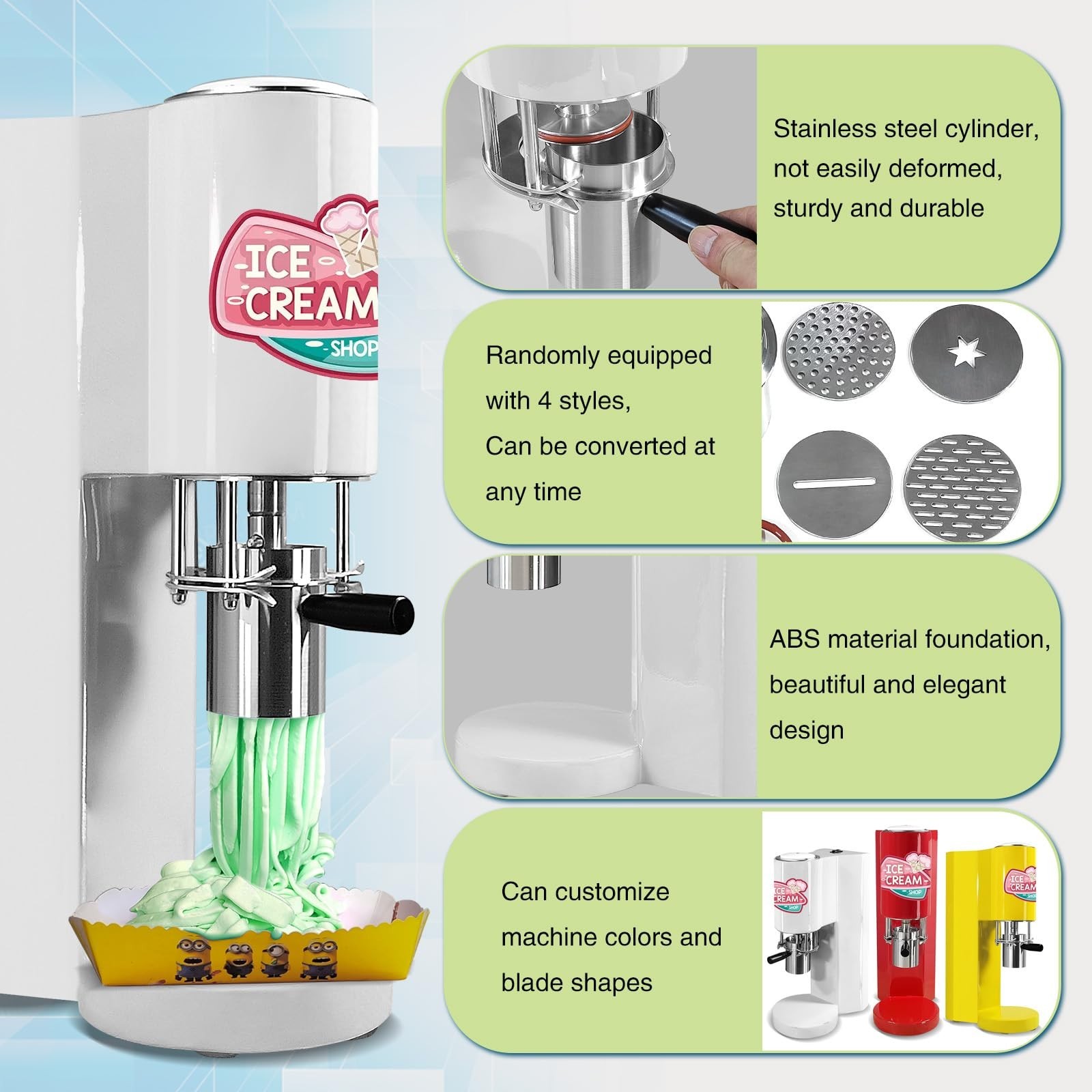 Kolice Hard Ice Cream Noodle Making Machine Snack Food Equipment Spaghetti Press