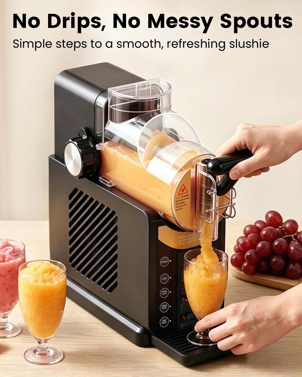 68 Oz Slushie Machine Soft Serve Ice Cream Milkshak Frozen Drink 5 Preset Modes