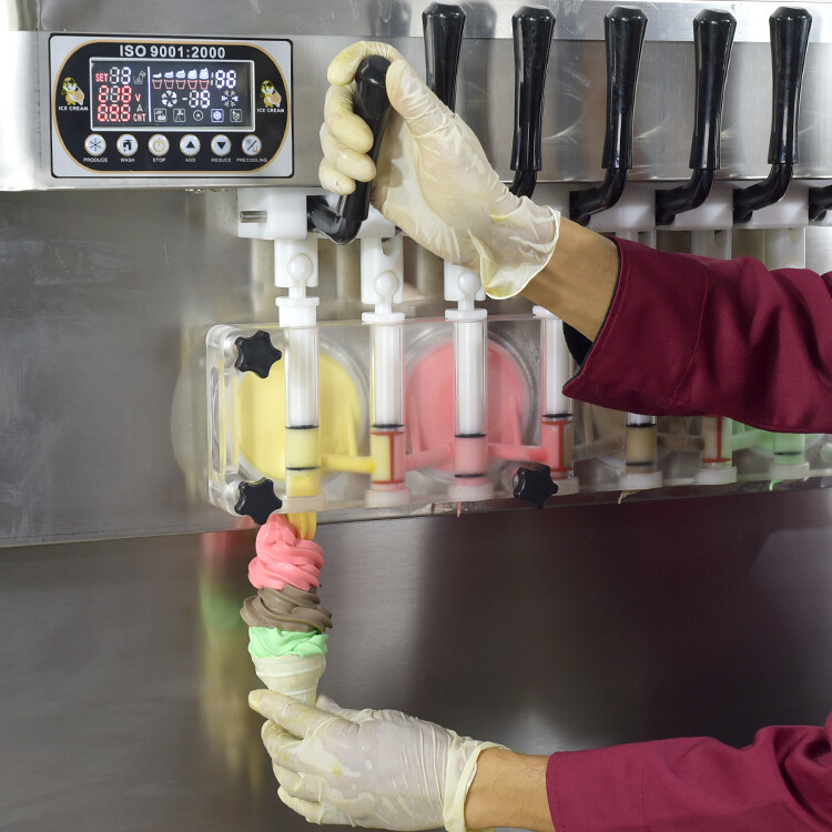 Kolice ETL Commercial 7 Flavors Frozen Yogurt Soft Serve Ice Cream Machine