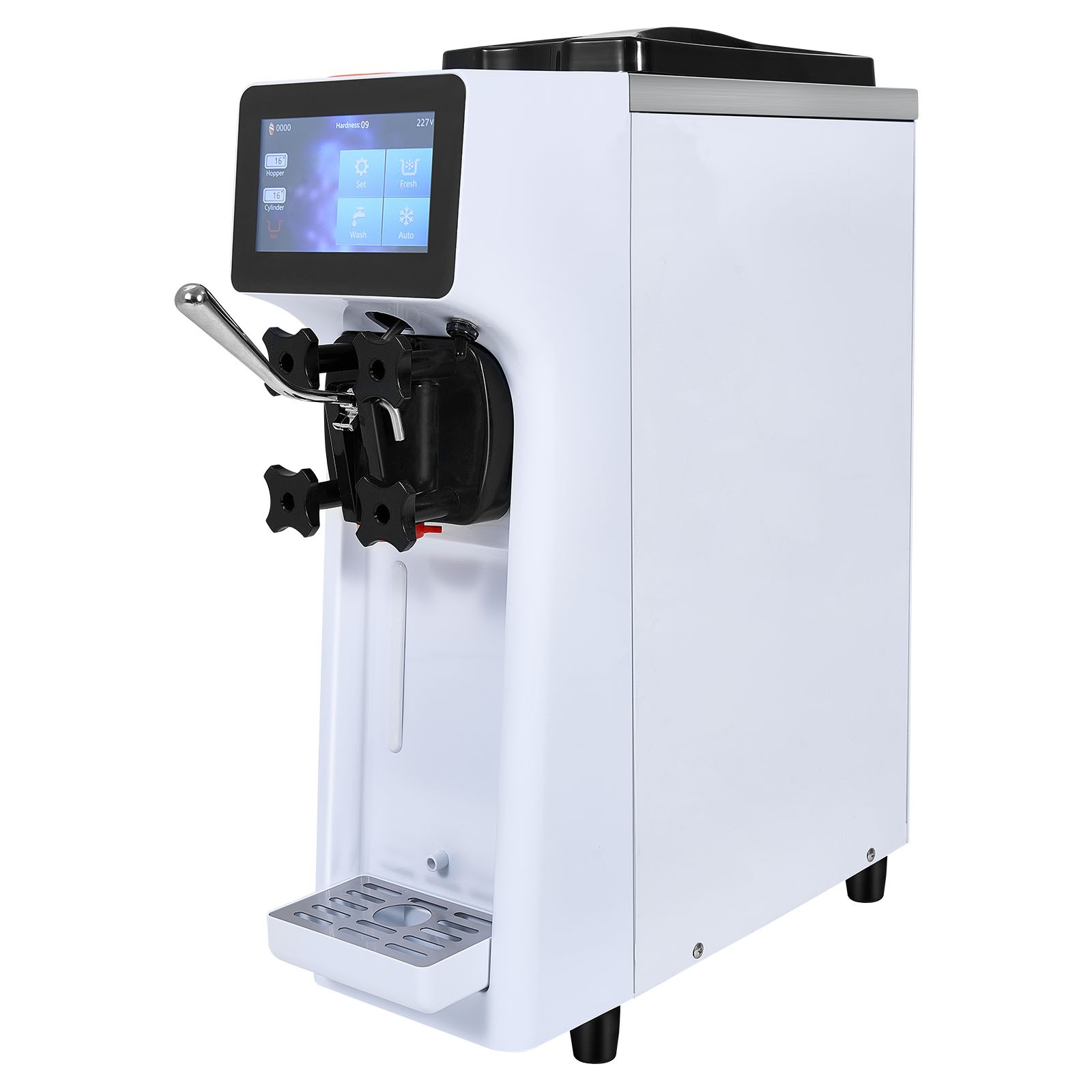 VEVOR Soft Serve Ice Cream Machine Maker 10L/H Yield Single Flavor Countertop