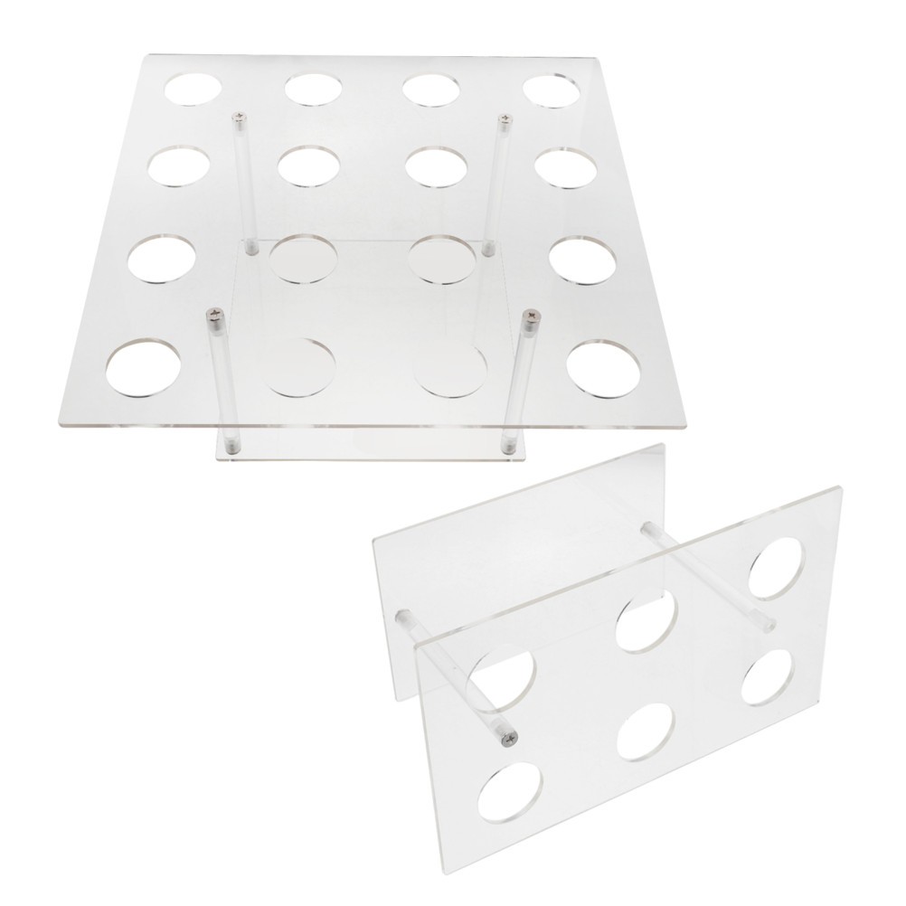2Pcs Clear Acrylic Ice Cream Cone Serving Stand with Stable Cone Support