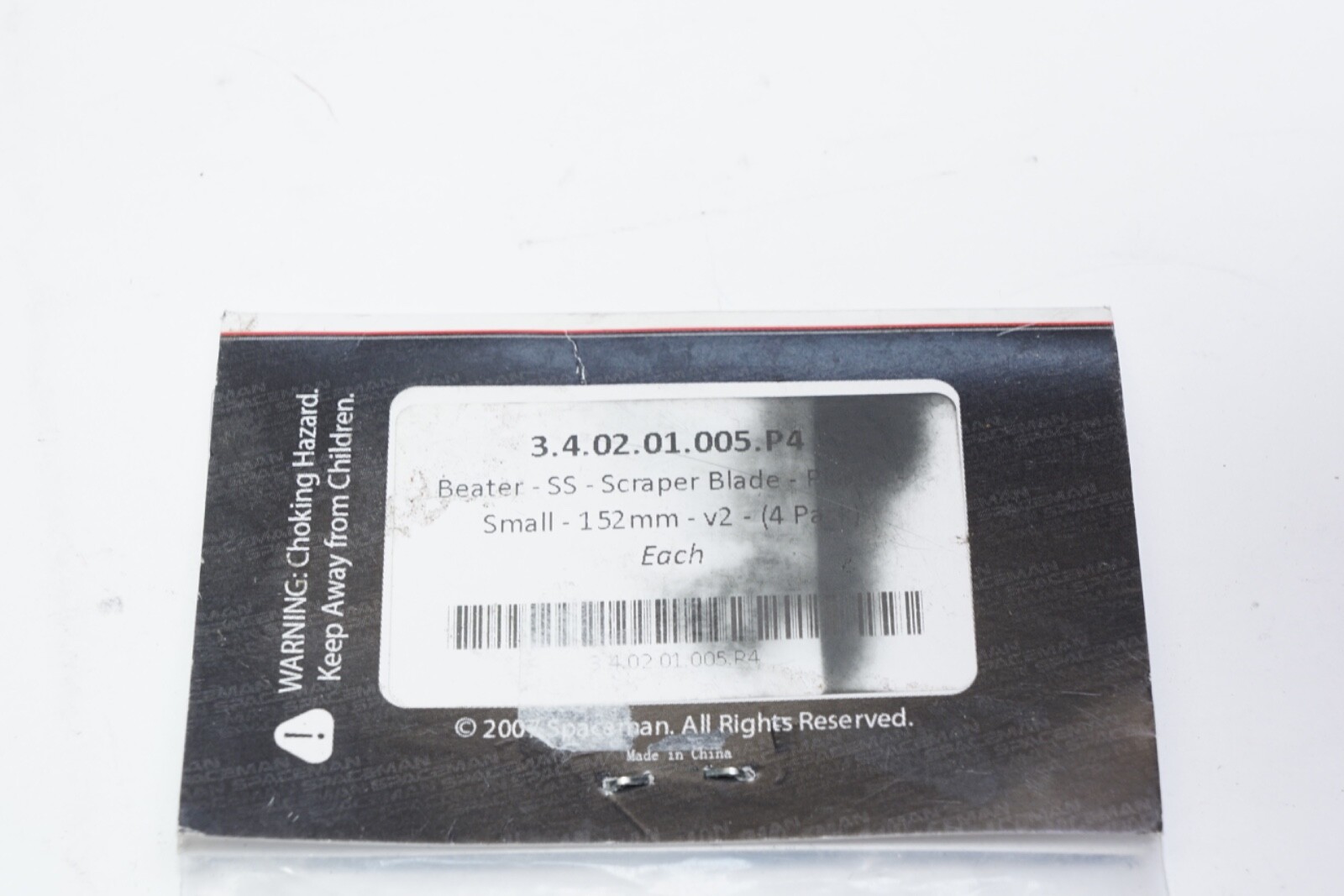 New Lot of 4 Genuine OEM Spaceman Usa 3.4.02.01.005.P4 Blade, Scraper White