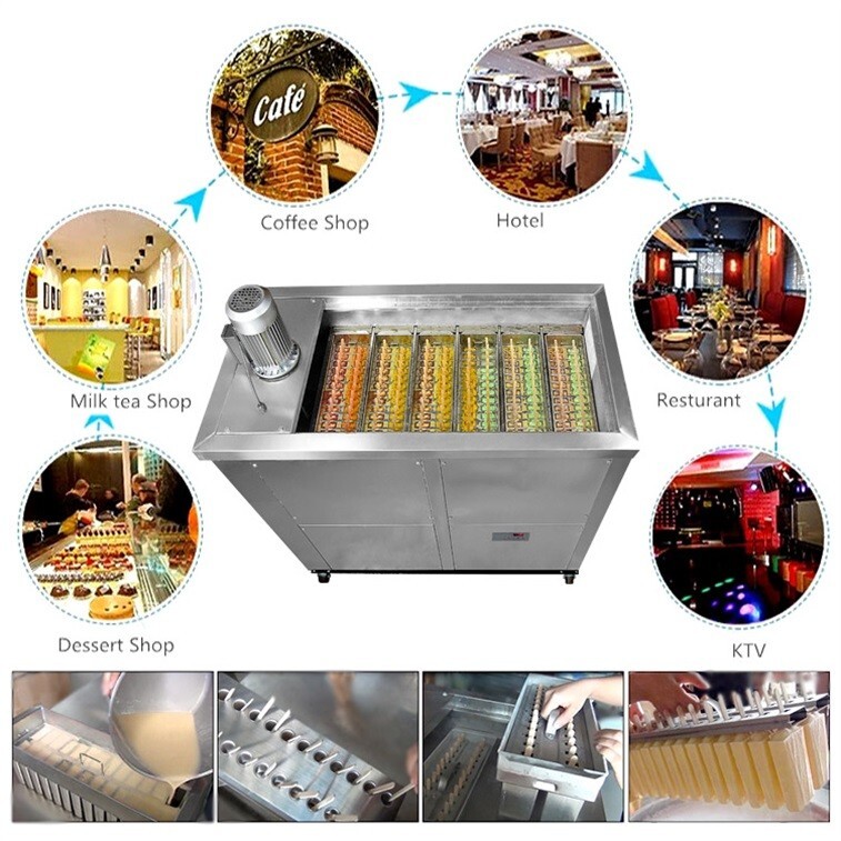 Kolice Commercial 6 Brazilian Slim Design Ice Sticks Popsicle Machine,Ice bars