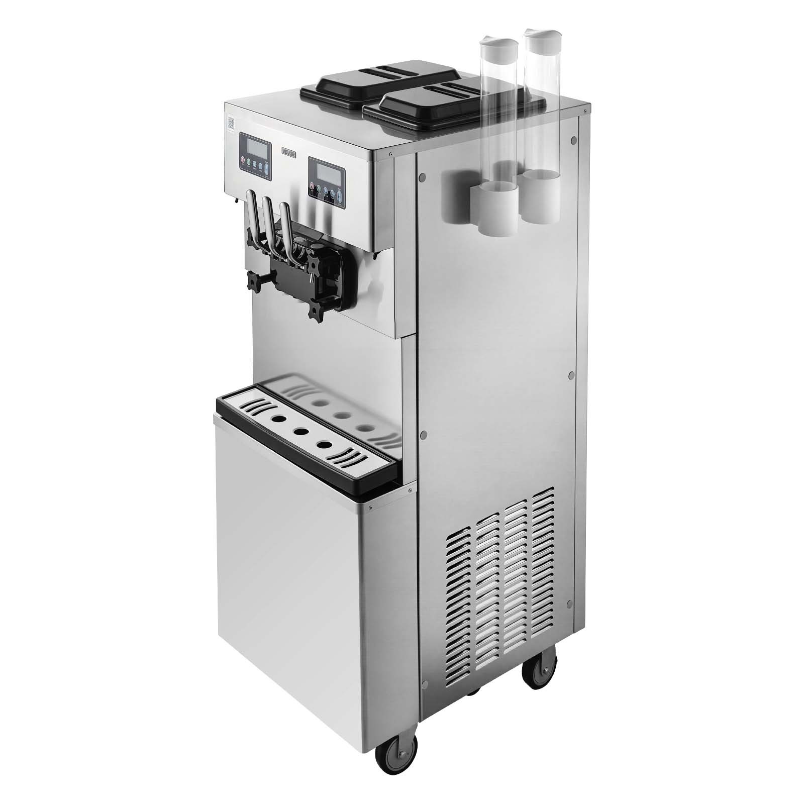 VEVOR Commercial Ice Cream Machine Dual Compressors 3-Flavor Ice Cream Maker
