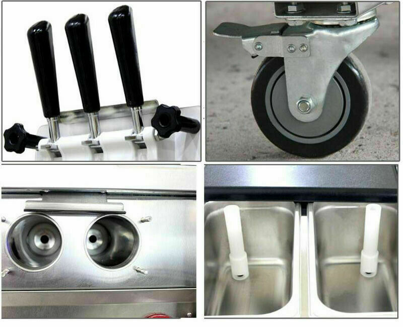 110V 1800W Ice Cream Machine Soft Sundae Cone Ice Cream Machine 2.4HP Heavy Duty