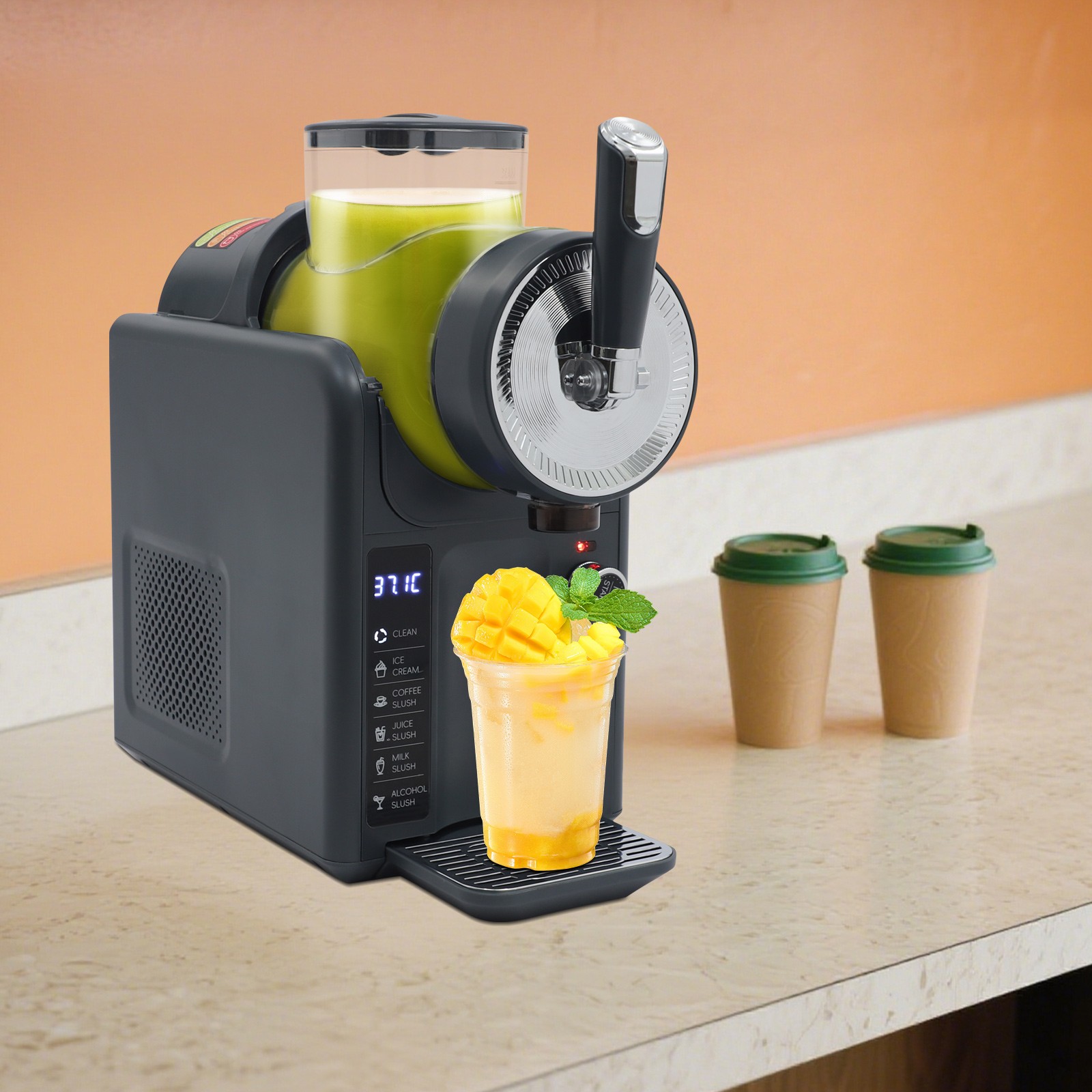 Frozen Drink Machine Tabletop Electric Shaved Ice Machine 185W 1.8L/0.48 Gallon