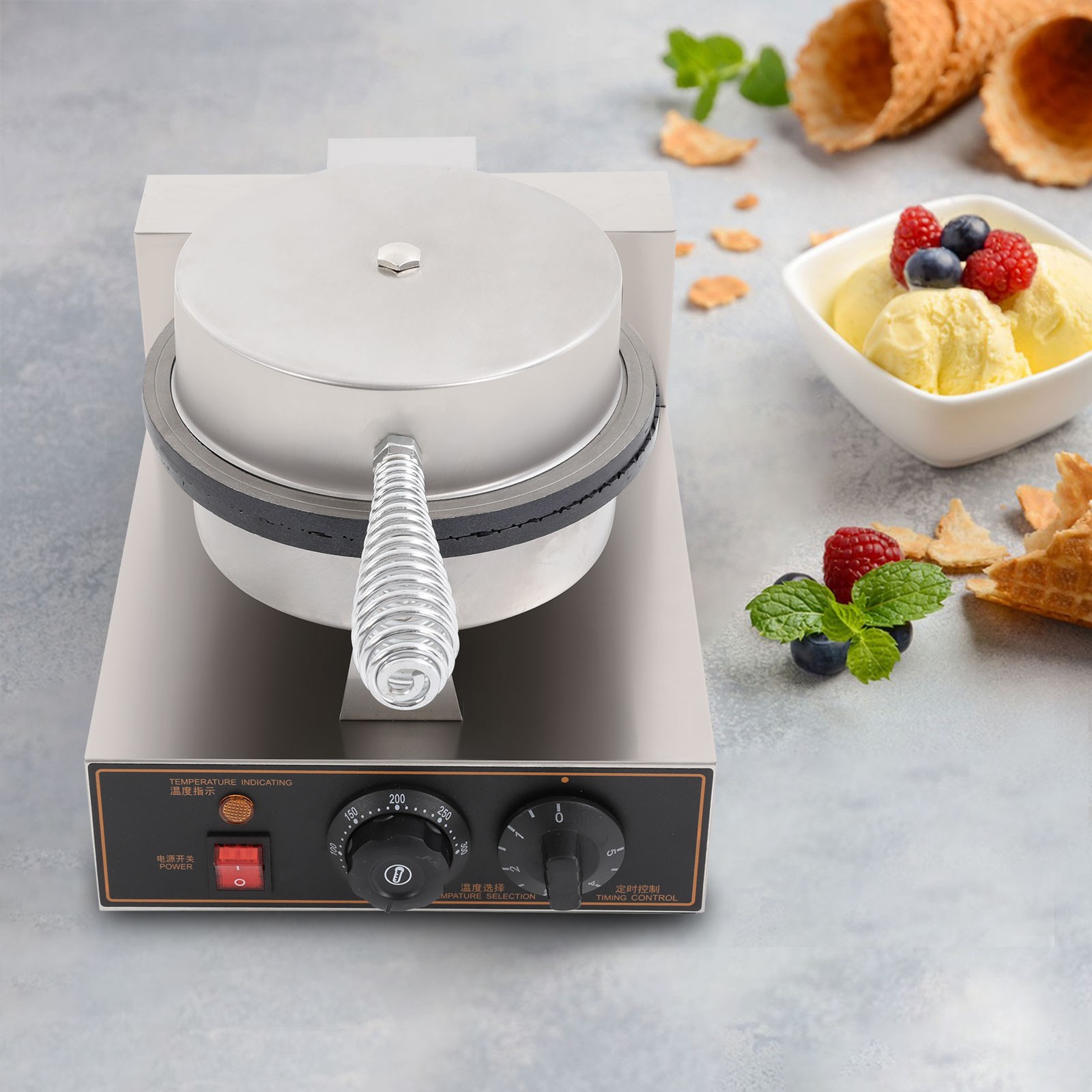 Ice Cream Cone Machine Electric Egg Roll Commercial Mold Ice Cream Cone Maker