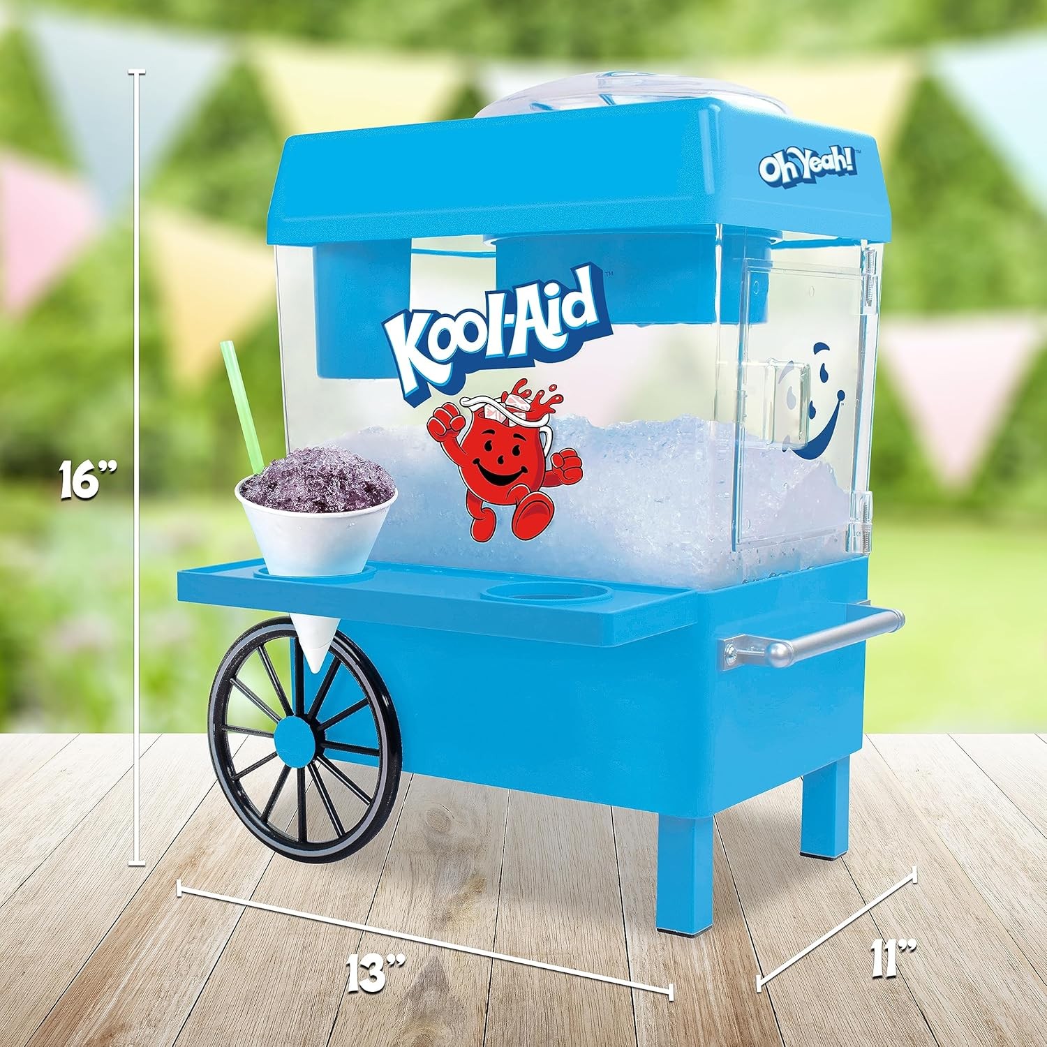Nostalgia Kool-Aid Snow Cone Shaved Ice Machine – Retro Table-Top Slushie Machin