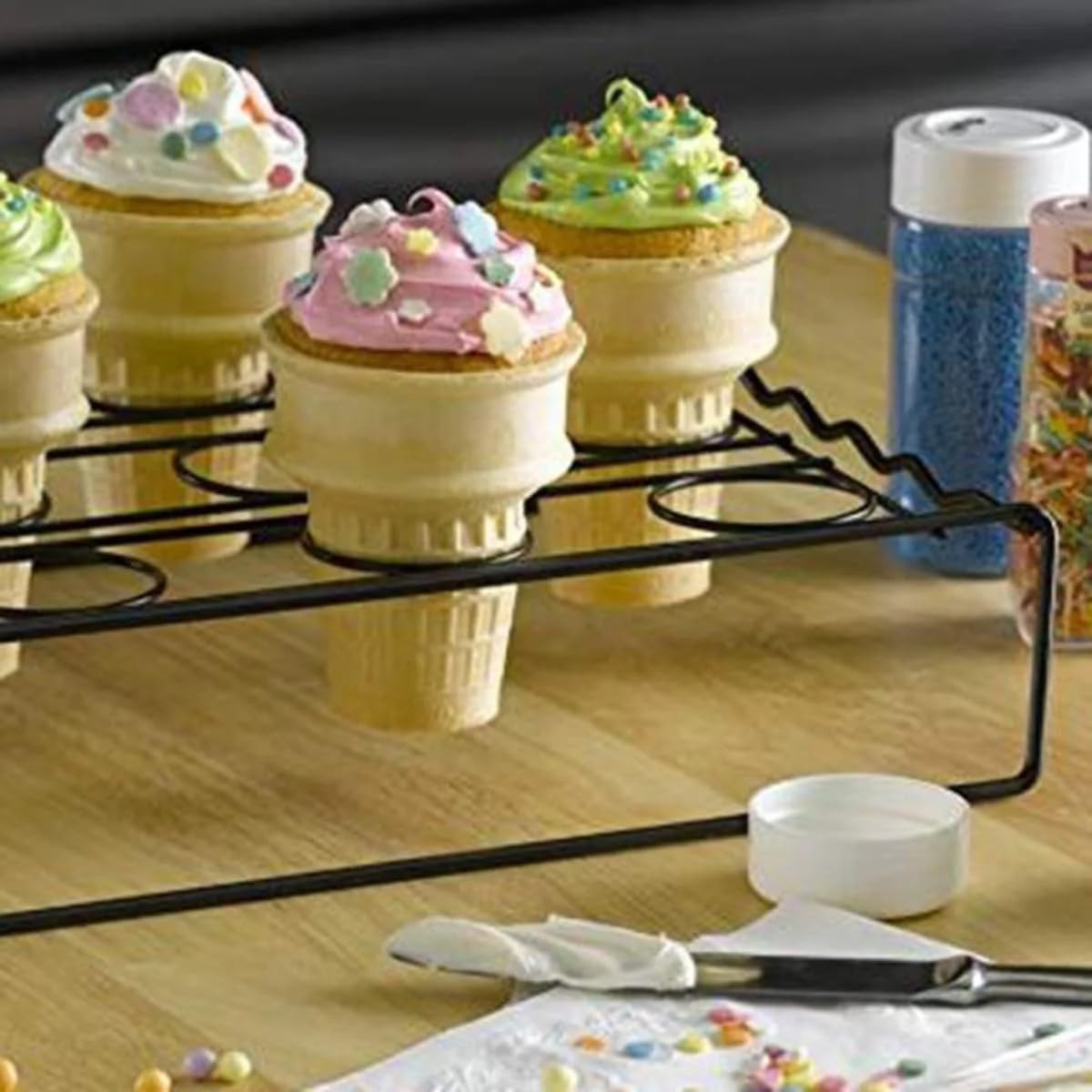 Mini Cups Miniature Ice Cream Cones for Kids, Desserts, Cupcake Cones, Cake Pops
