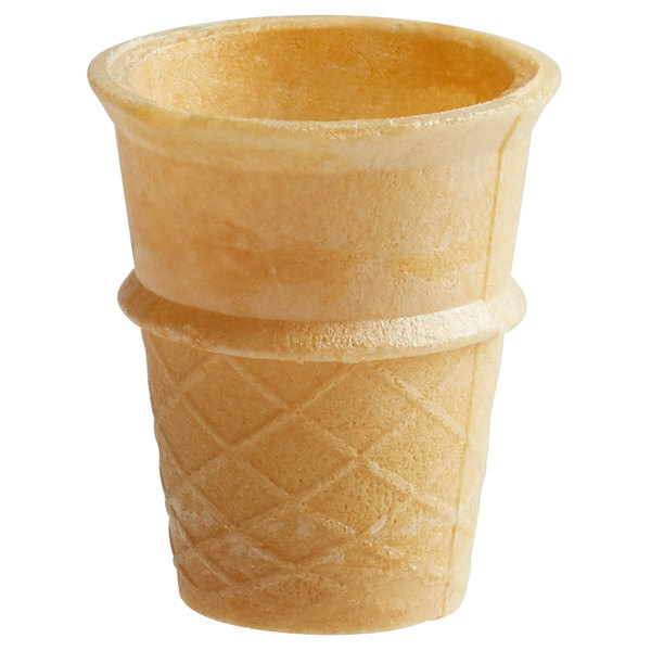 (1260/Case) Joy Kids Extra Small Flat Bottom Cake Mini Ice Cream Cone Holder