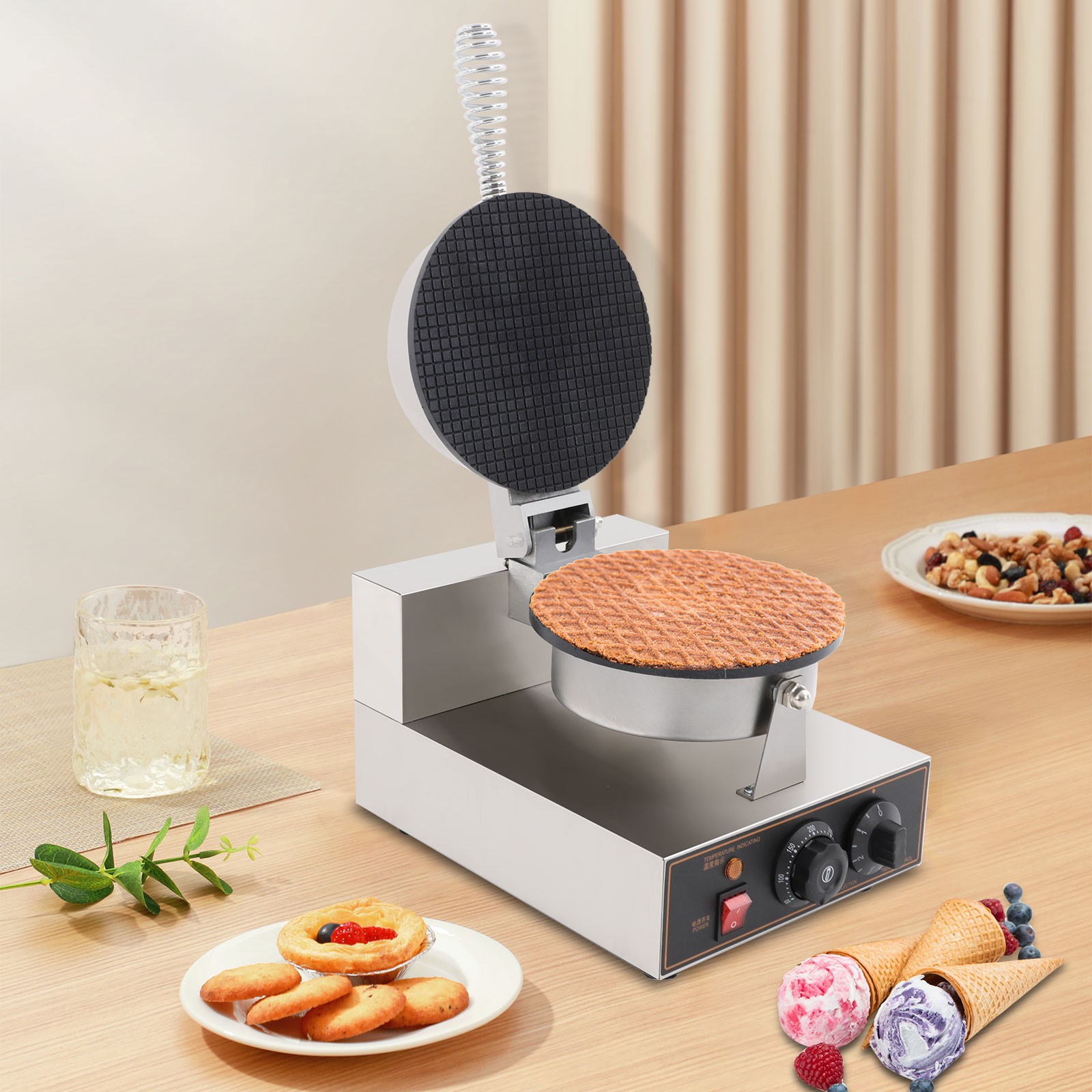 Ice Cream Cone Machine Electric Egg Roll Commercial Mold Ice Cream Cone Maker