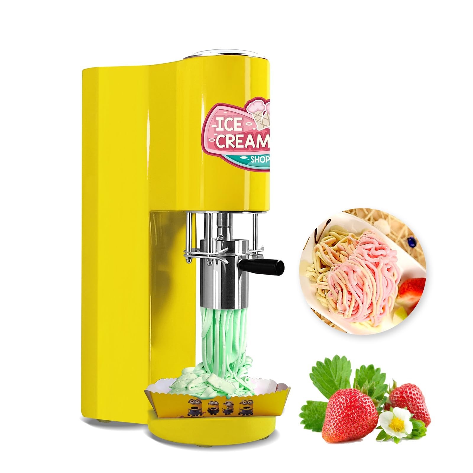Kolice Frozen Yogurt Mixing Machine Spaghetti Press Ice Cream Noodel Shape Press