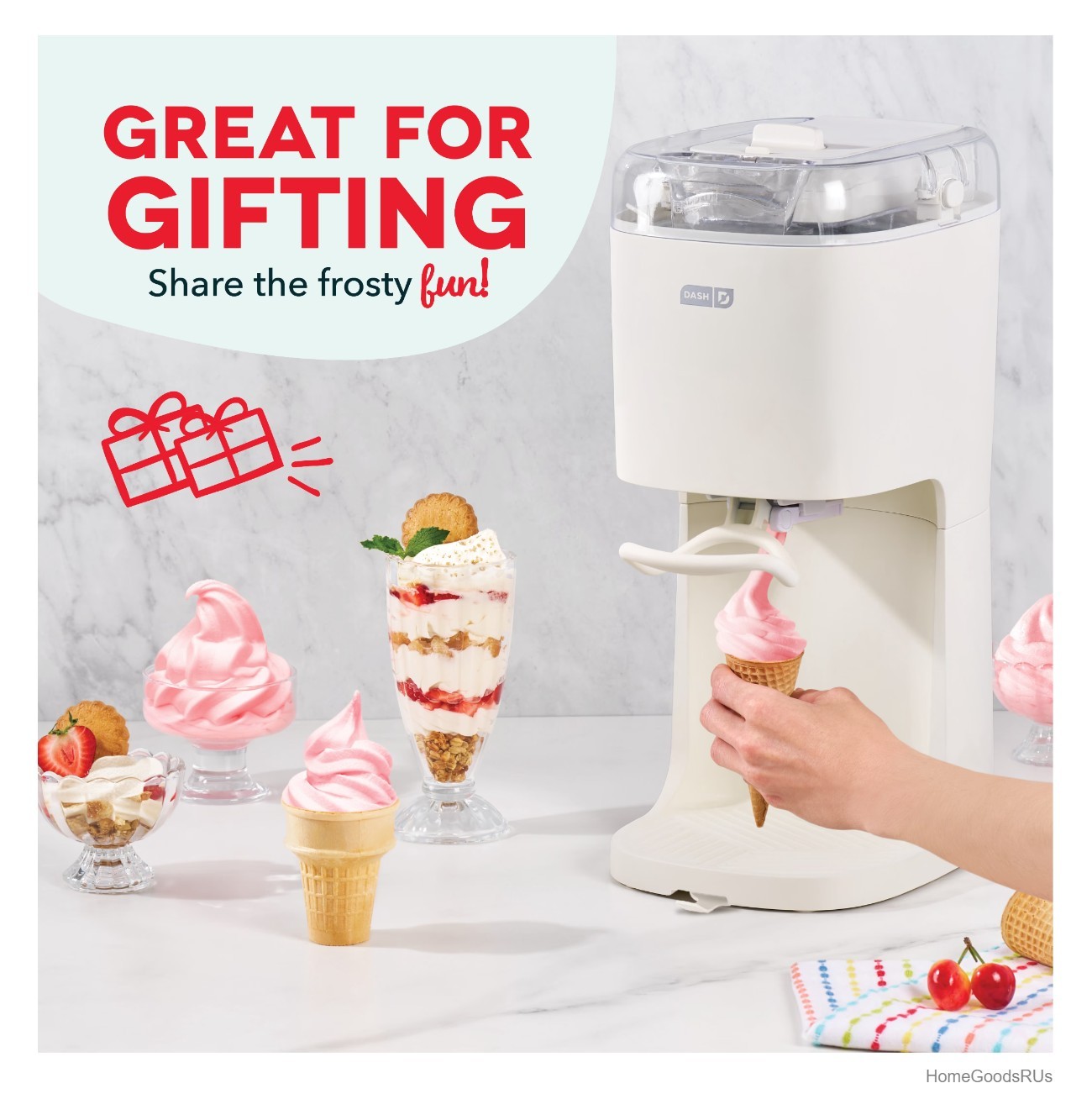Soft Serve Ice Cream Maker Countertop 35 Min Dessert Machine Includes Recipes
