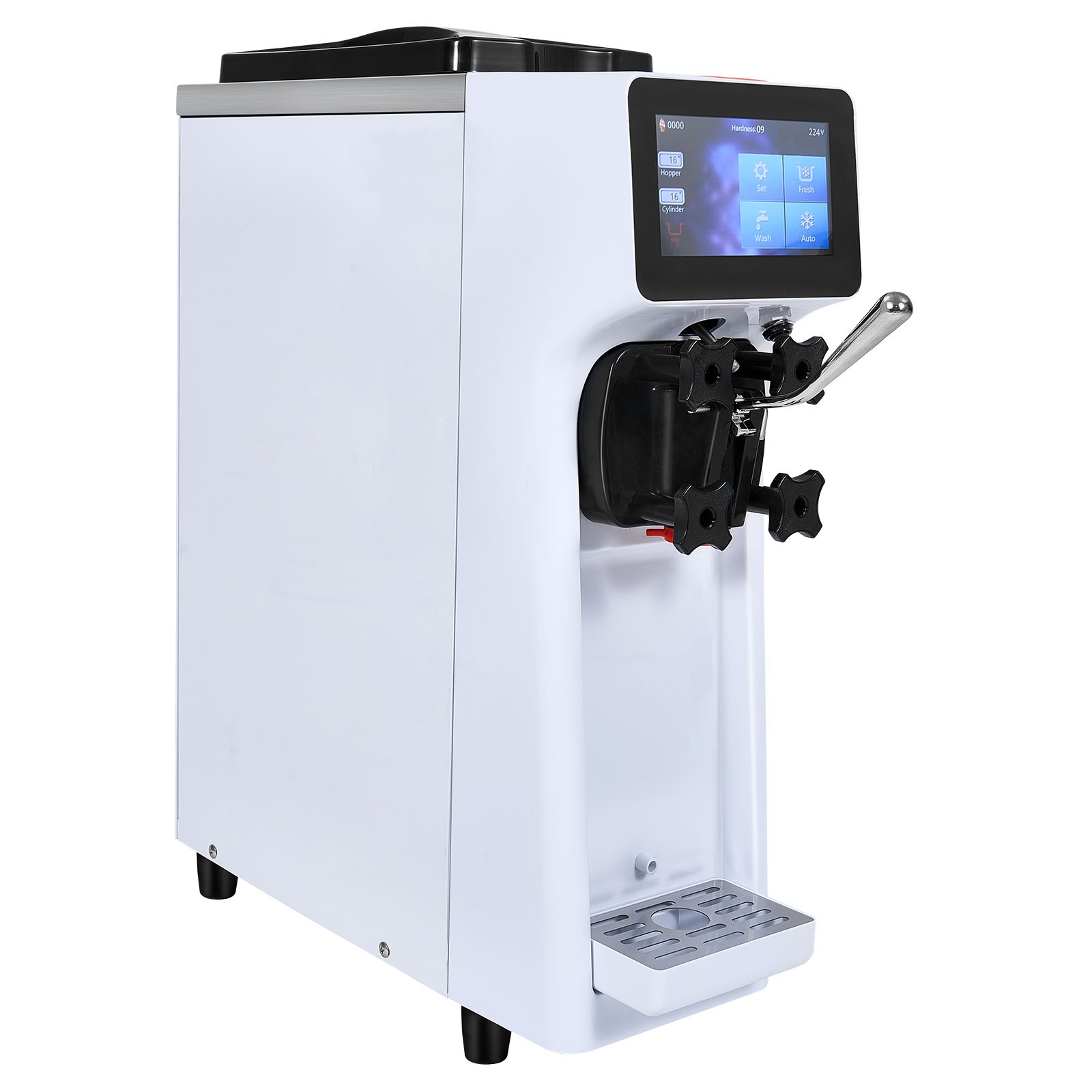 Uimoso Soft Serve Ice Cream Machine Maker 10L/H Yield Single Flavor Countertop