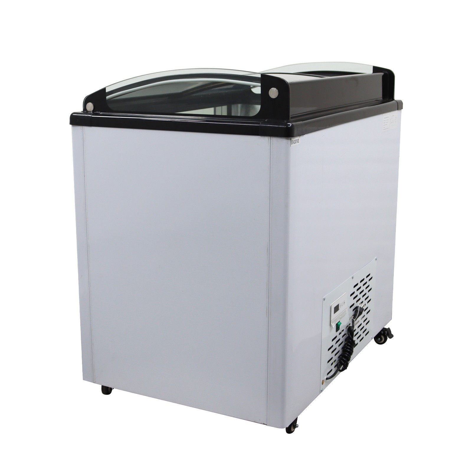 10 PAN Ice Cream Showcase Commercial Ice Cream Freezer with Wheels 110V 2.5L/Pan