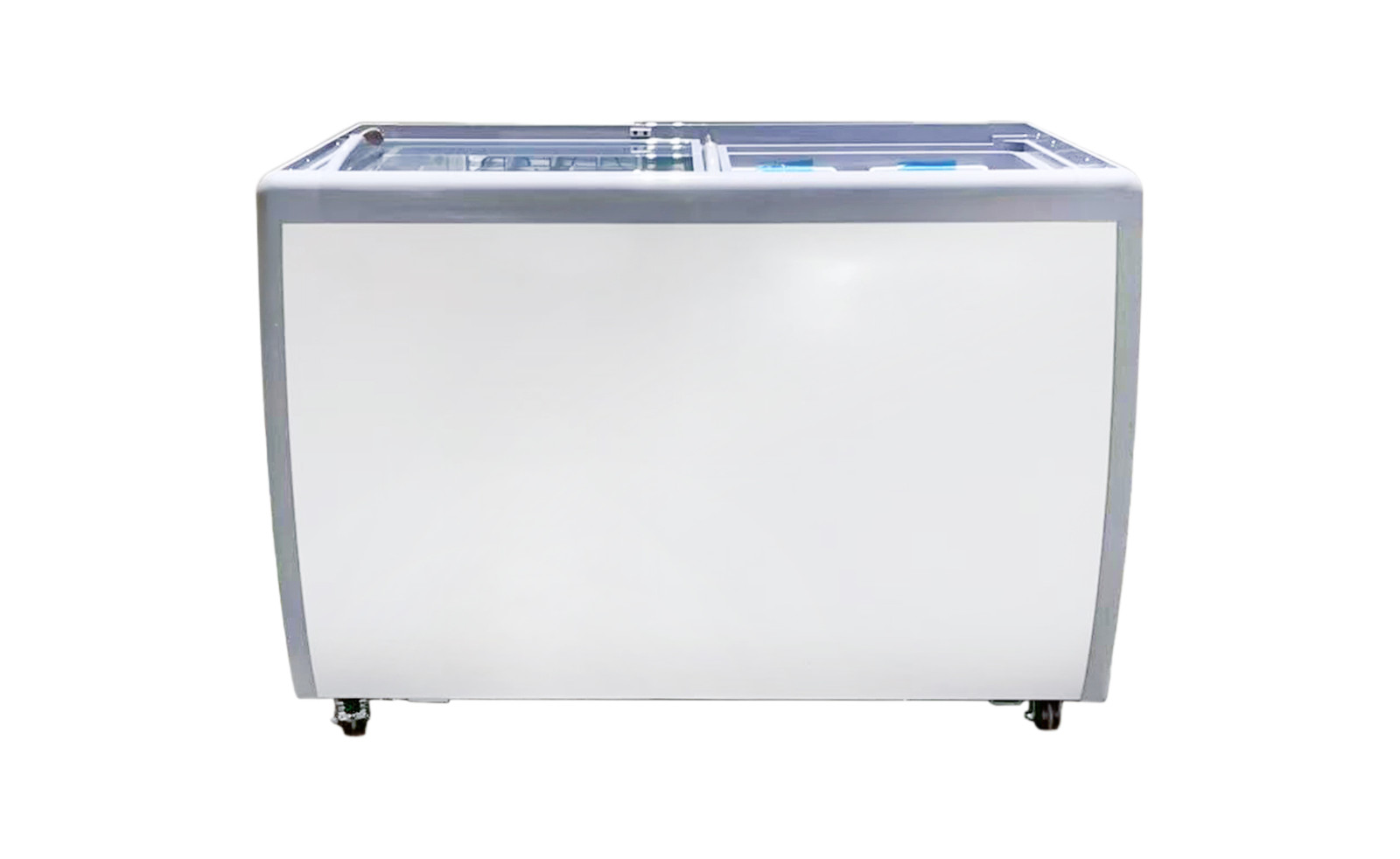 49″ Commercial Gelato Chest Freezer Glass Door 8 Tubs Ice Cream Display NSF