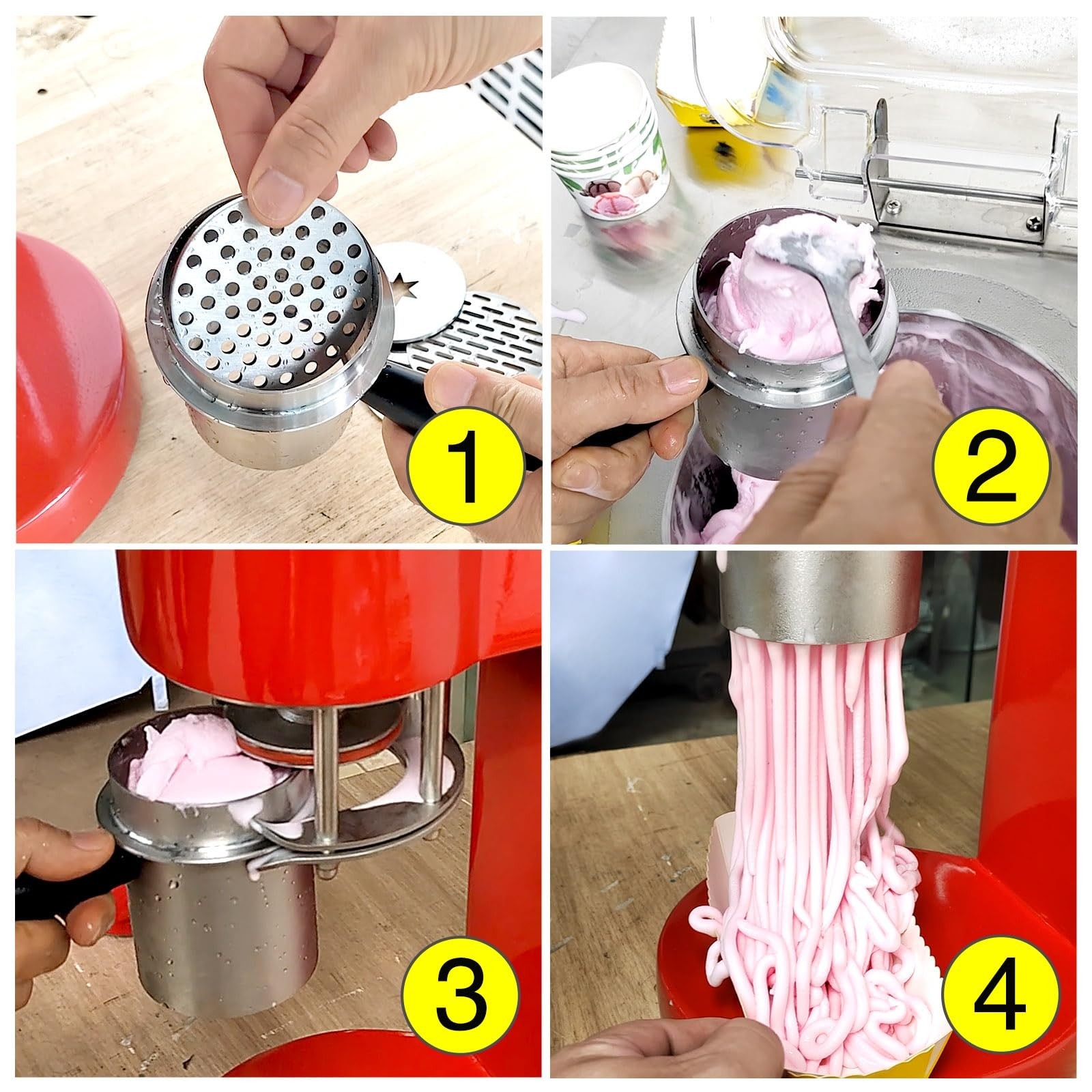 Kolice Hard Ice Cream Noodle Making Machine Snack Food Equipment Spaghetti Press