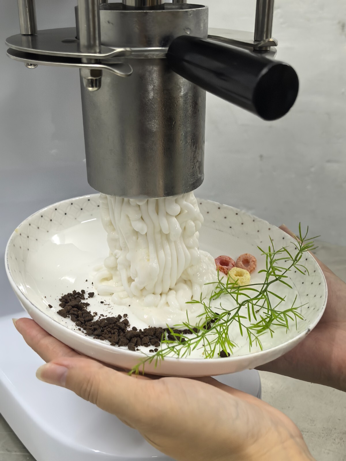 Commercial Spaghetti Ice Cream Maker Machine 4 Molds Stainless Steel 110V-220V