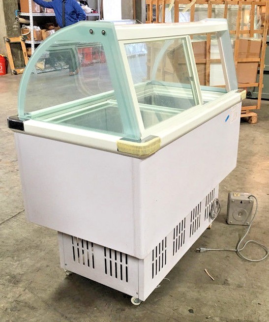 NEW 46″ Popsicle Freezer Ice Cream Display Case LED Lighting Showcase Holds 48