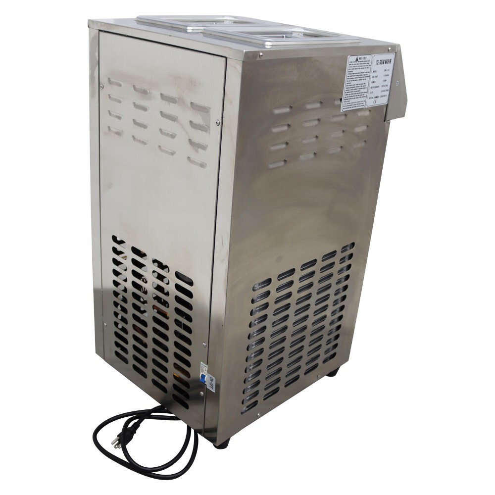 110V 3 Flavors Soft Ice Cream Machine Pre-cooling Ice Cream Maker 3.6L 2-Tank