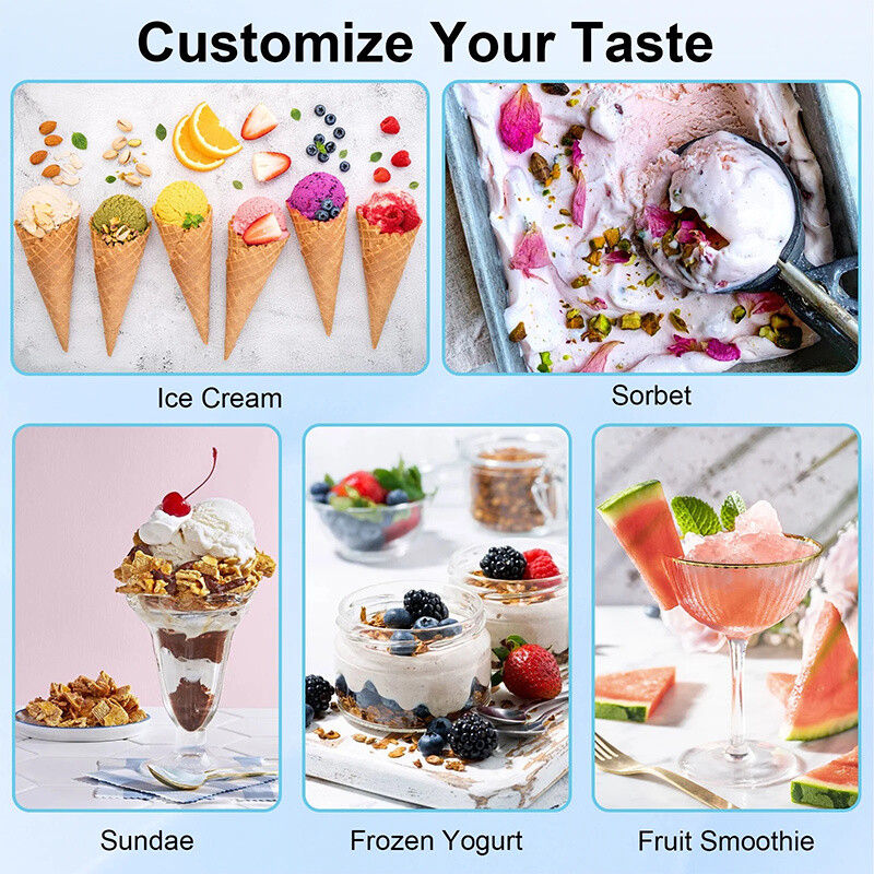 Electric Ice Cream Maker Mini Household Fruit Kitchen Machine Kids DIY 220V