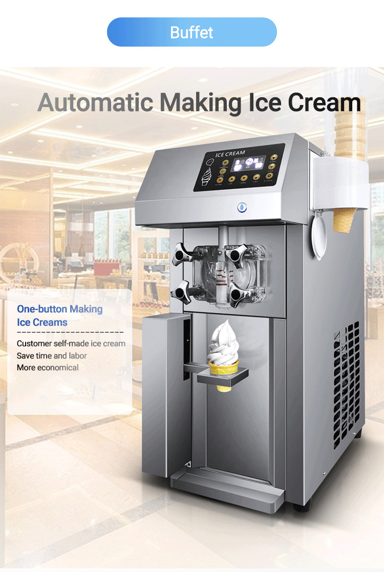 Automatic Fruit Yogurt Soft Ice Cream Machine Ice Cream Making Machine 1 Flavor