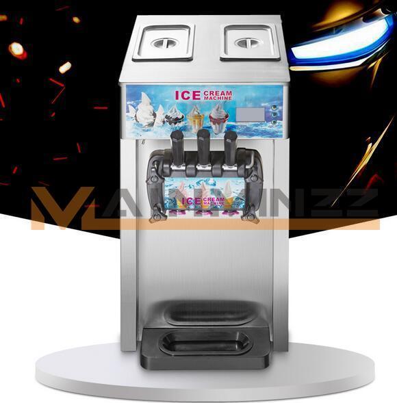 1PC 3 Flavor Commercial Frozen Ice Cream Cones Machine Soft Ice Cream Machine