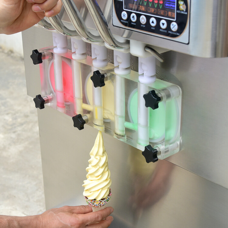 Kolice Commercial Counter top 5 Flavors Soft Serve Ice Cream Machine-110V