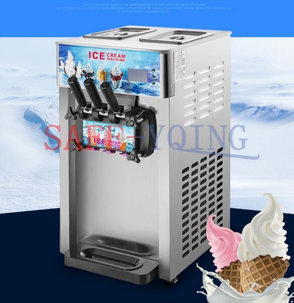 3 Flavor Commercial Frozen Ice Cream Cones Machine Soft Ice Cream Machine 220V