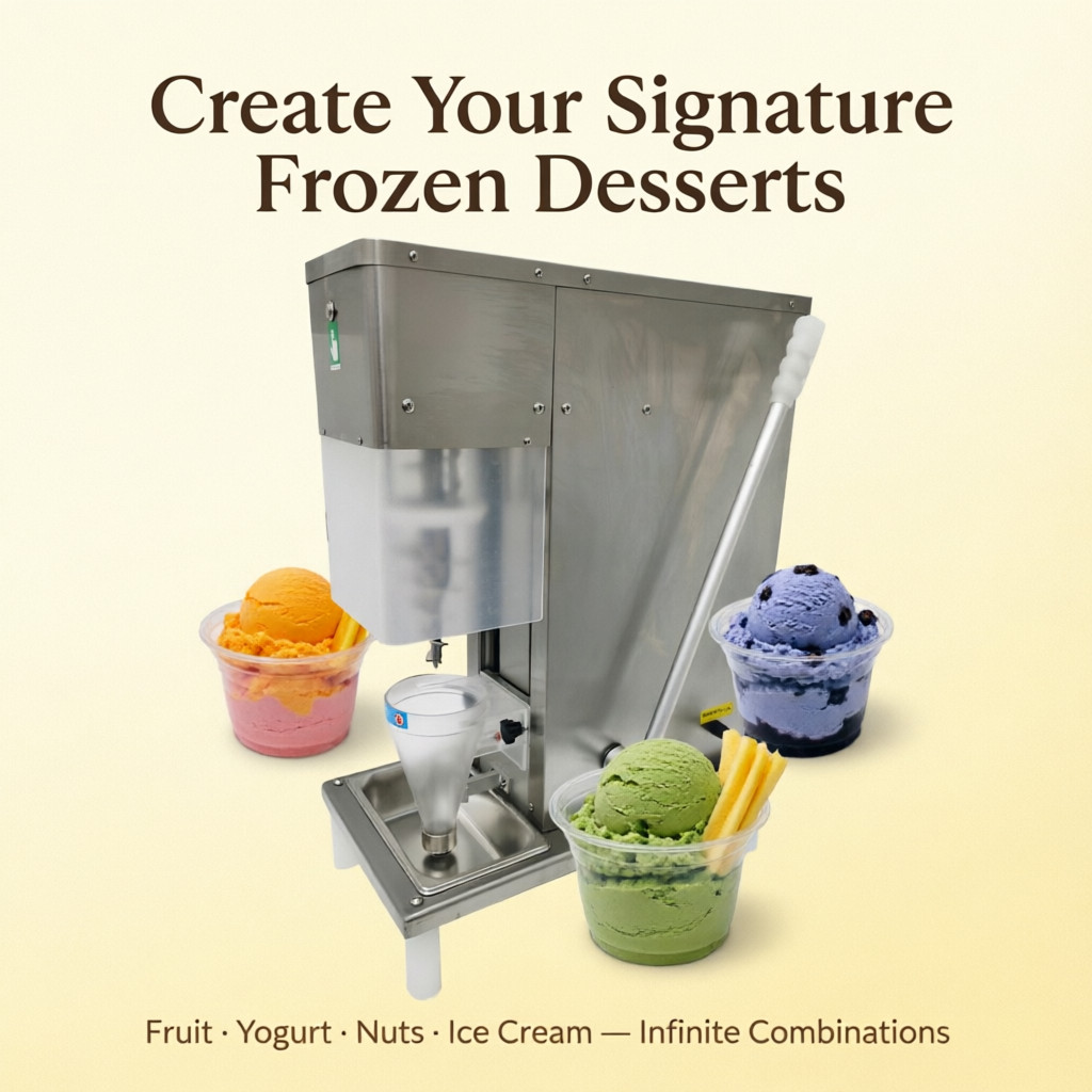 Fruit Ice Cream Machine Commercial Spiral Blender Mixer Easy Jet Wash w 2 Cups
