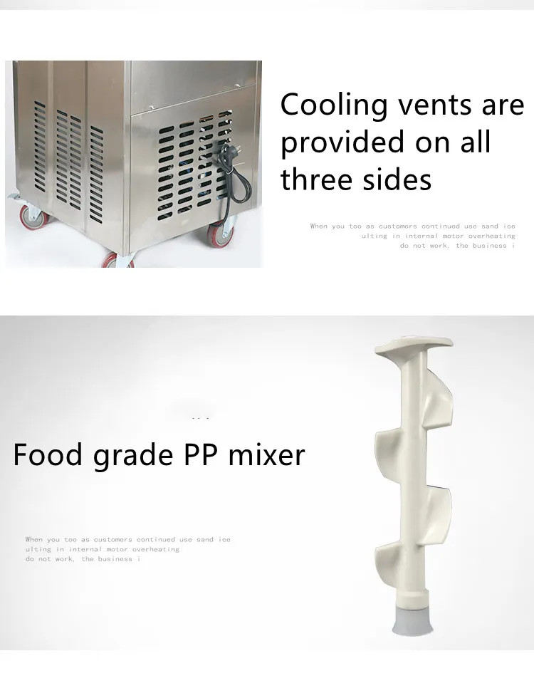 3Flavors Soft Serve Ice Cream Machine Commercial Ice Cream Maker Dual Compressor