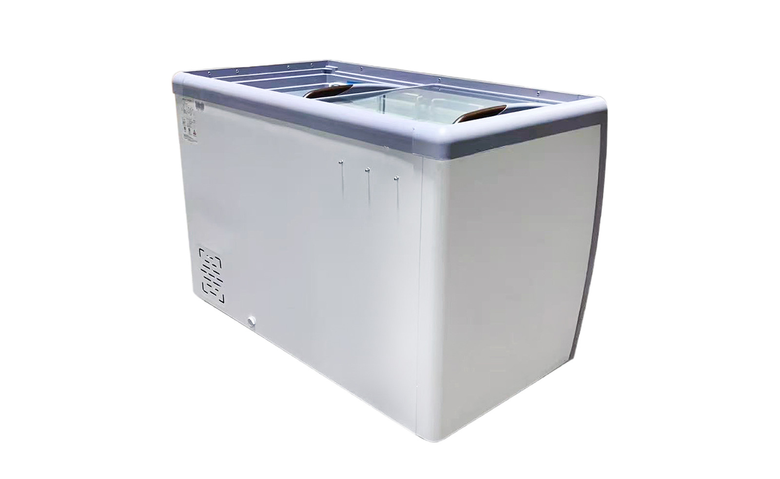 49″ Commercial Gelato Chest Freezer Glass Door 8 Tubs Ice Cream Display NSF