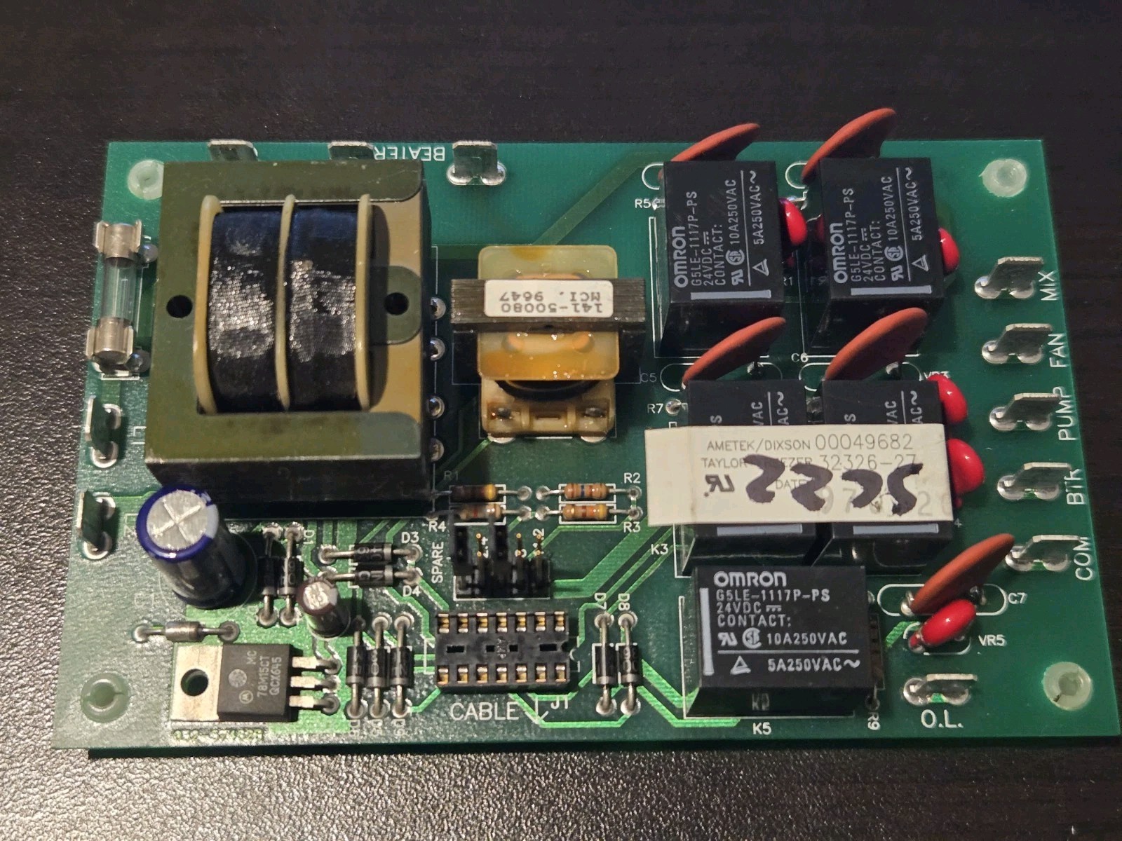 Taylor Ice Cream Machine Power Board X32326 | X69574 (OLD RIBBON STYLE)