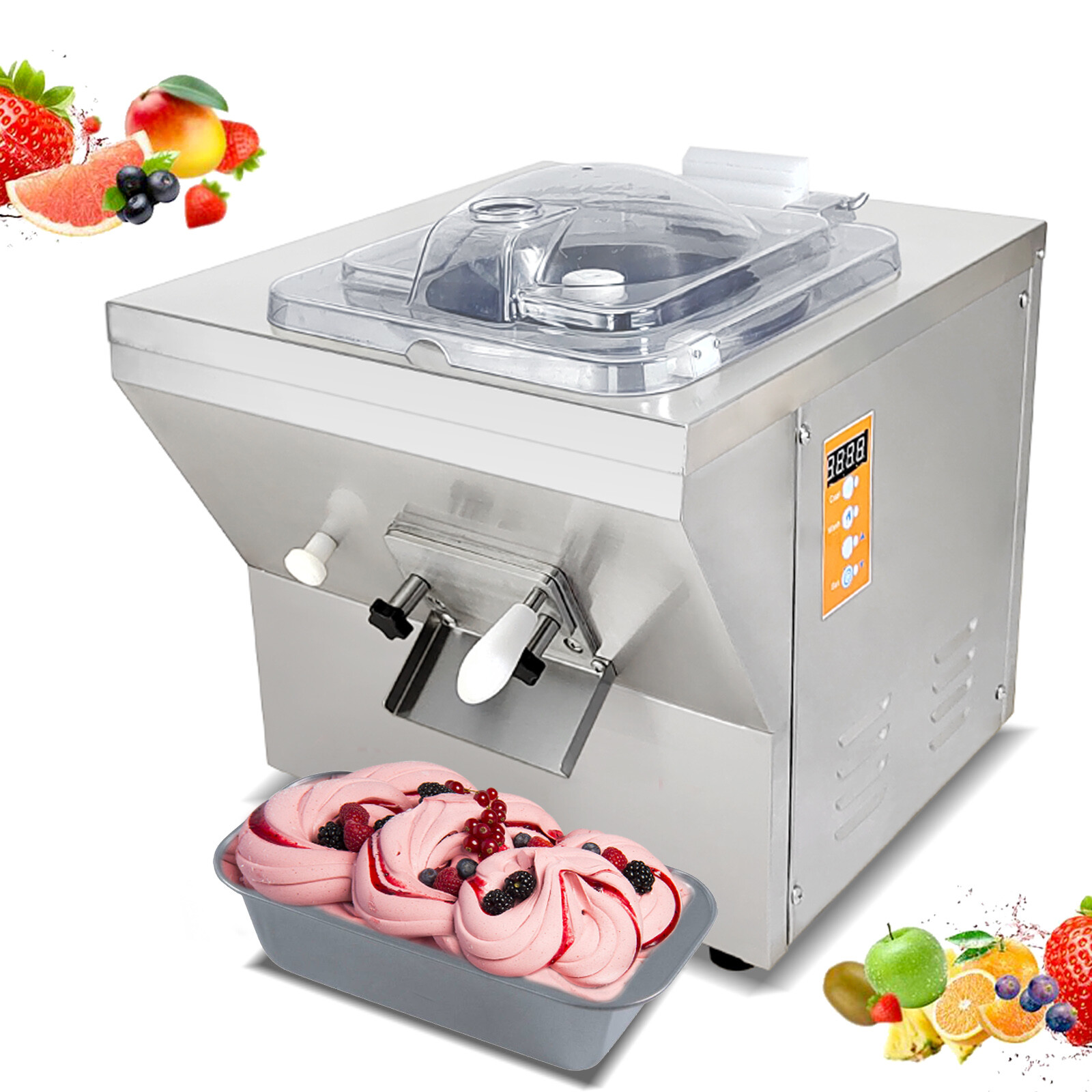 Kolice New Countertop Fresh Fruit Italian Hard ice Cream Machine 5.5 gallon/hour