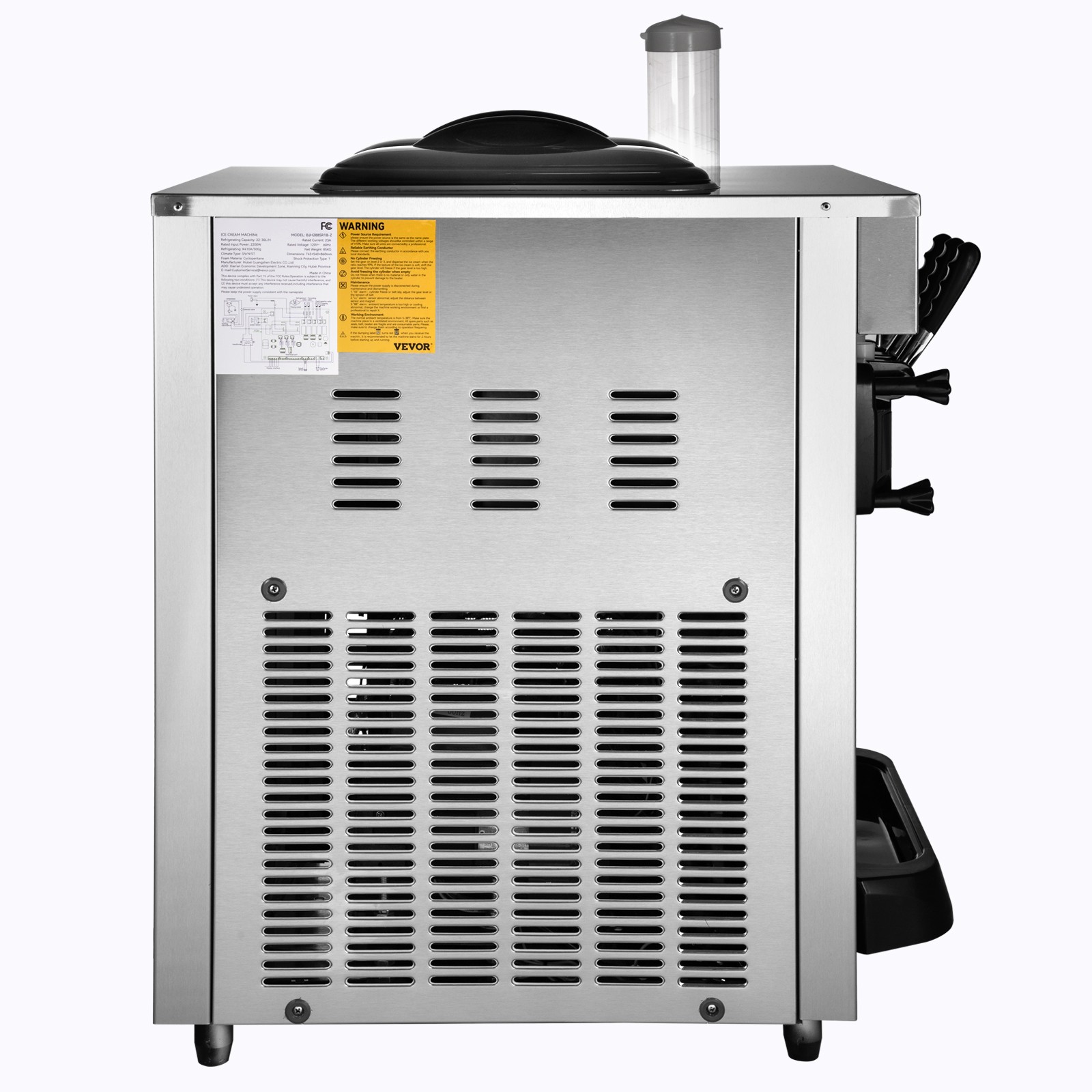 Uimoso Countertop Soft Serve Ice Cream Machine, 22-30L/H Frozen Yogurt Maker