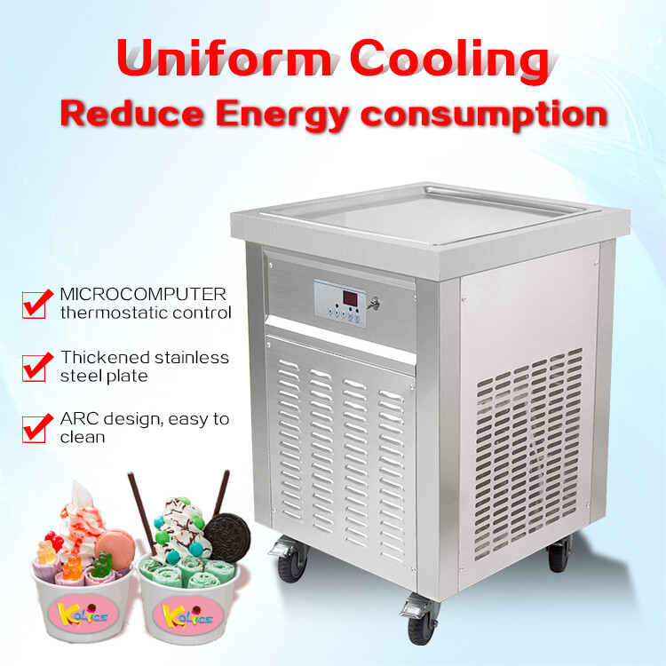 Kolice ETL 21”x21″ Single Pan Rolled Ice Cream Machine Fry Ice Cream Machine