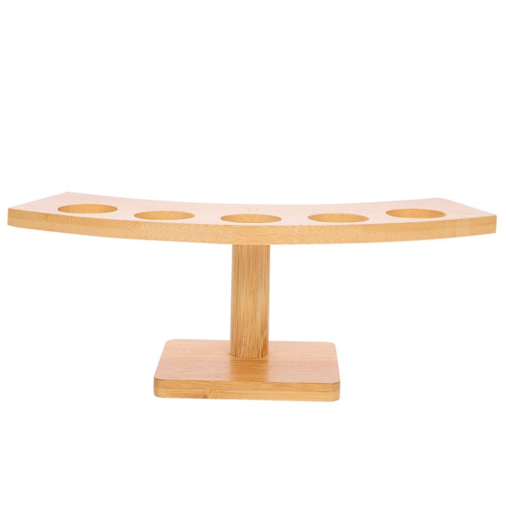 Khaki Wooden Ice Cream Cone Display Rack for Home and Restaurant Kitchen Use