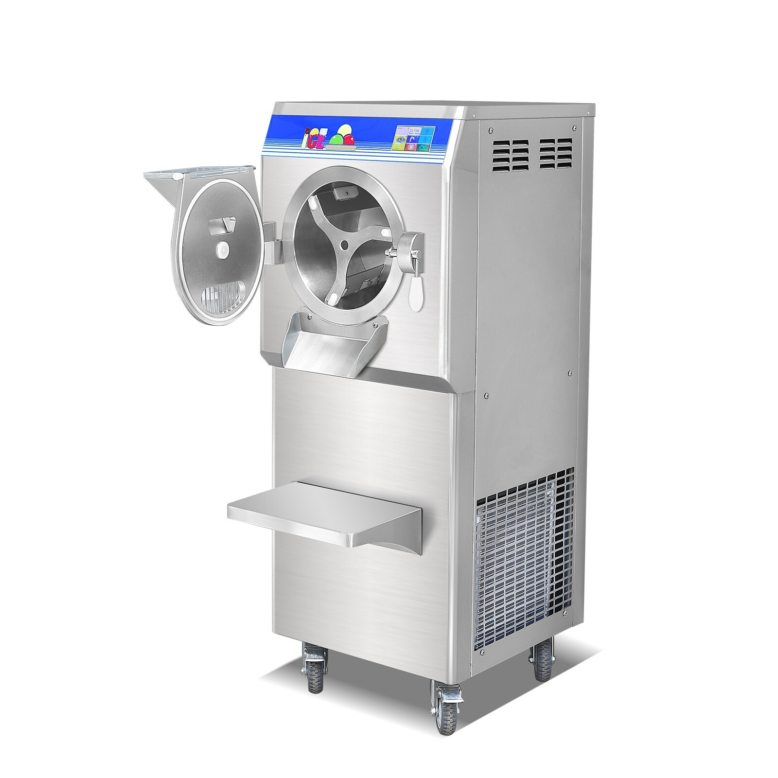 Kolice ETL Italian Ice Machine Gelato Ice Cream Maker with Stainless Steel Door